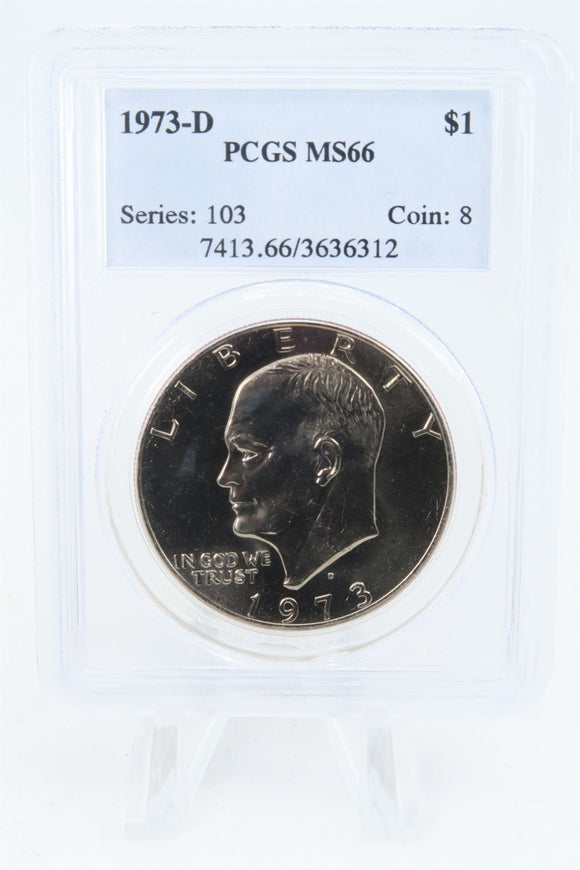 1973-D PCGS MS66 Eisenhower Ike Dollar Business Strike