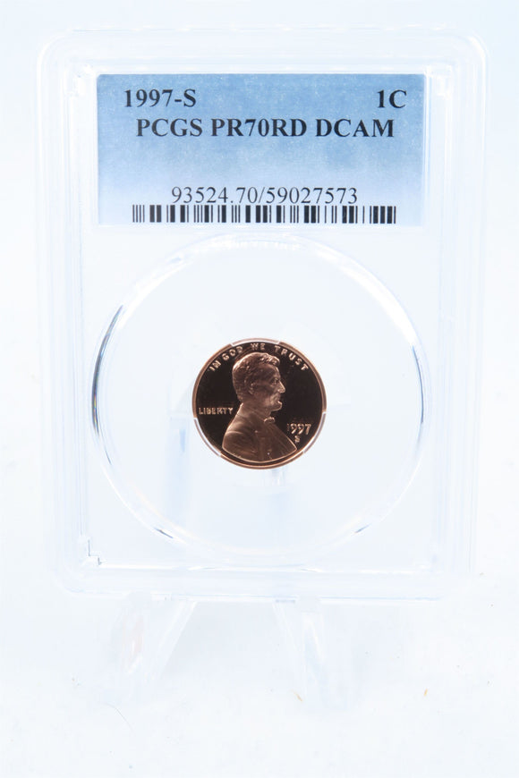 1997-S PCGS PR70DCAM Lincoln Memorial Cent Proof 1C