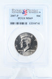 2007-P PCGS SP69 Satin Finish Kennedy Half Dollar 50C