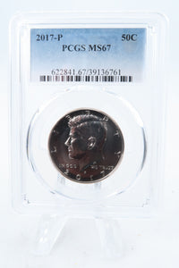 2017-P PCGS MS67 Kennedy Half Dollar Business Strike 50C