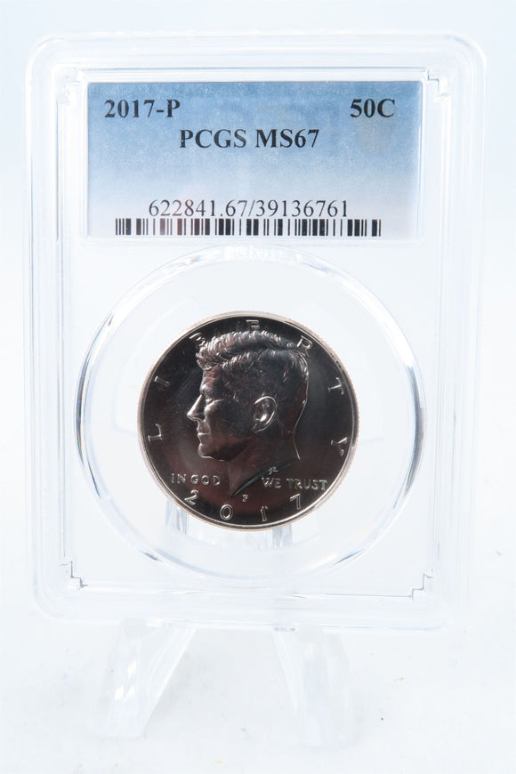 2017-P PCGS MS67 Kennedy Half Dollar Business Strike 50C