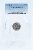 1943-S PCGS MS66FB Mercury Dime Business Strike 10C