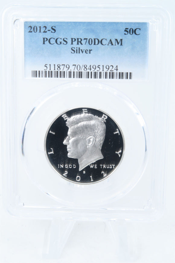2012-S PCGS PR70DCAM Silver Kennedy Half Dollar Proof 50C