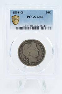 1898-O PCGS G04 Barber Half Dollar Business Strike 50C