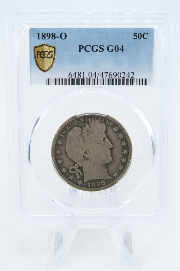 1898-O PCGS G04 Barber Half Dollar Business Strike 50C