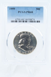 1959-P PCGS PR68 Franklin Half Dollar Proof 50C