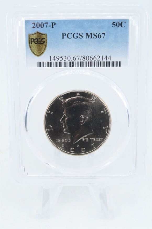 2007-P PCGS MS67 Kennedy Half Dollar Business Strike 50C