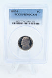 1982-S PCGS PR70DCAM Jefferson Nickel Proof 5C *Toning