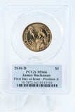 2010-D PCGS MS66 James Buchanan Position A Presidential Dollar
