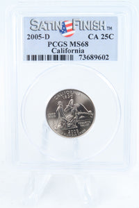 2005-D PCGS SP68 California Satin Finish State Quarter 25C
