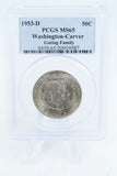 1953-D PCGS MS65 Washington-Carver Classic Commemorative Half Dollar 50C