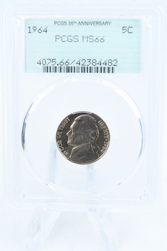 1964-P PCGS MS66 Jefferson Nickel Business Strike 5C