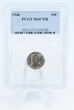 1940-P PCGS MS67FB Mercury Dime Business Strike 10C