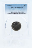 1998-P PCGS MS66FS Jefferson Nickel Full Steps Business Strike 5C