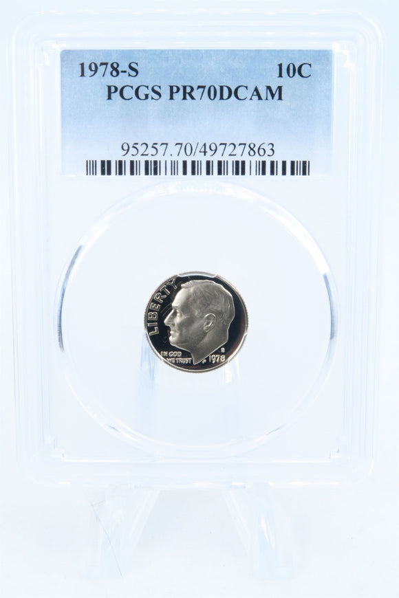 1978-S PCGS PR70DCAM Roosevelt Dime Proof 10C