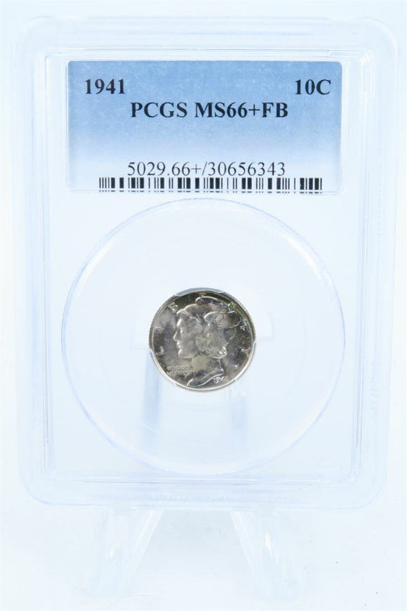 1941-P PCGS MS66+FB Mercury Dime Business Strike 10C