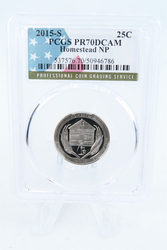 2015-S PCGS PR70DCAM Homestead NP Quarter Proof 25C