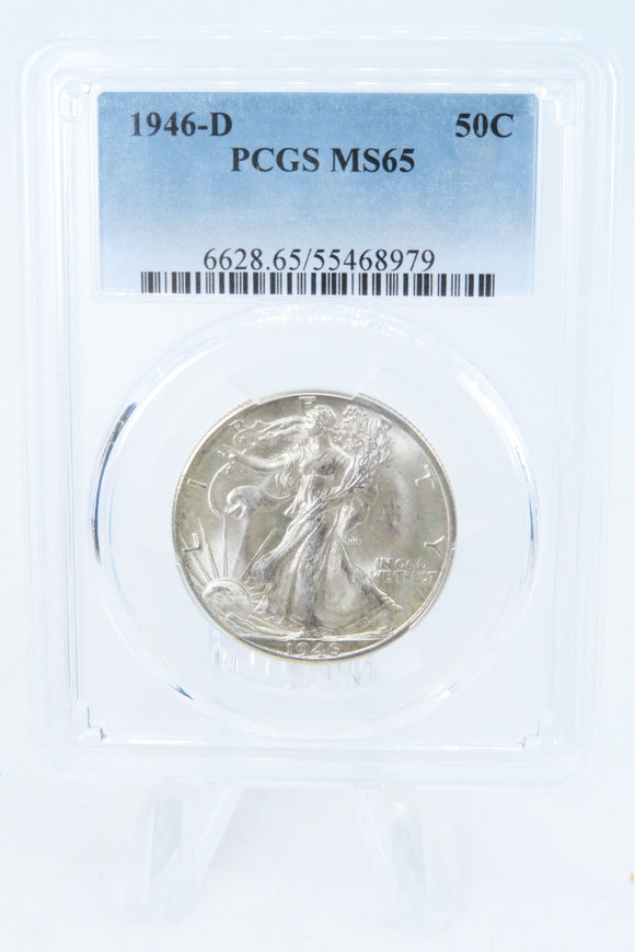 1946-D PCGS MS65 Walking Liberty Half Dollar Business Strike 50C