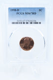1998-D PCGS MS67RD Lincoln Memorial Cent Business Strike 1C