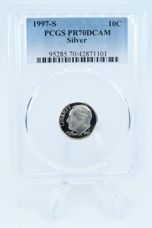 1997-S PCGS PR70DCAM Silver Roosevelt Dime Proof 10C