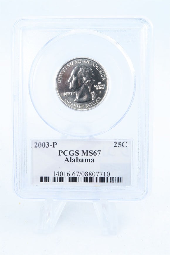 2003-P PCGS MS67 Alabama State Quarter Business Strike 25C