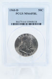 1960-D PCGS MS64FBL Franklin Half Dollar Full Bell Lines 50C