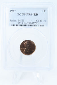 1937-P PCGS PR64RD Lincoln Wheat Cent Proof 1C