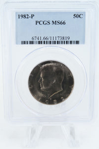 1982-P PCGS MS66 Kennedy Half Dollar Business Strike 50C