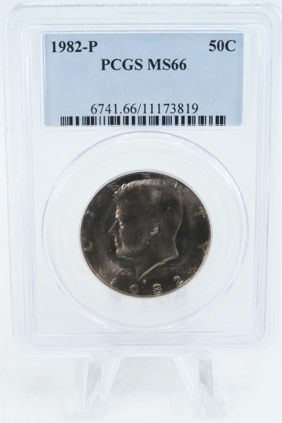 1982-P PCGS MS66 Kennedy Half Dollar Business Strike 50C
