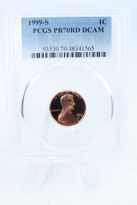 1999-S PCGS PR70DCAM Lincoln Memorial Cent Proof 1C
