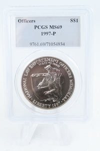 1997-P PCGS MS69 Officers Silver Modern Commemorative Dollar
