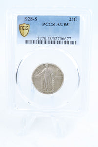 1928-S PCGS AU55 Standling Liberty Quarter Business Strike 25C
