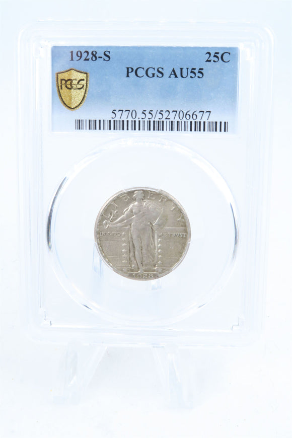 1928-S PCGS AU55 Standling Liberty Quarter Business Strike 25C