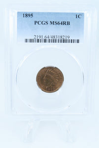 1895-P PCGS MS64RB Indian Cent Business Strike 1C