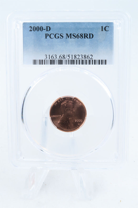 2000-D PCGS MS68RD Lincoln Memorial Cent Business Strike 1C