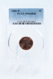 2000-D PCGS MS68RD Lincoln Memorial Cent Business Strike 1C