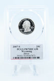 2007-S PCGS PR70DCAM Silver Wyoming State Quarter Proof 25C