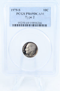 1979-S PCGS PR69DCAM Type 2 Roosevelt Dime Proof 10C