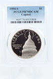 1994-S PCGS PR70DCAM Capitol Silver Modern Commemorative Dollar Proof