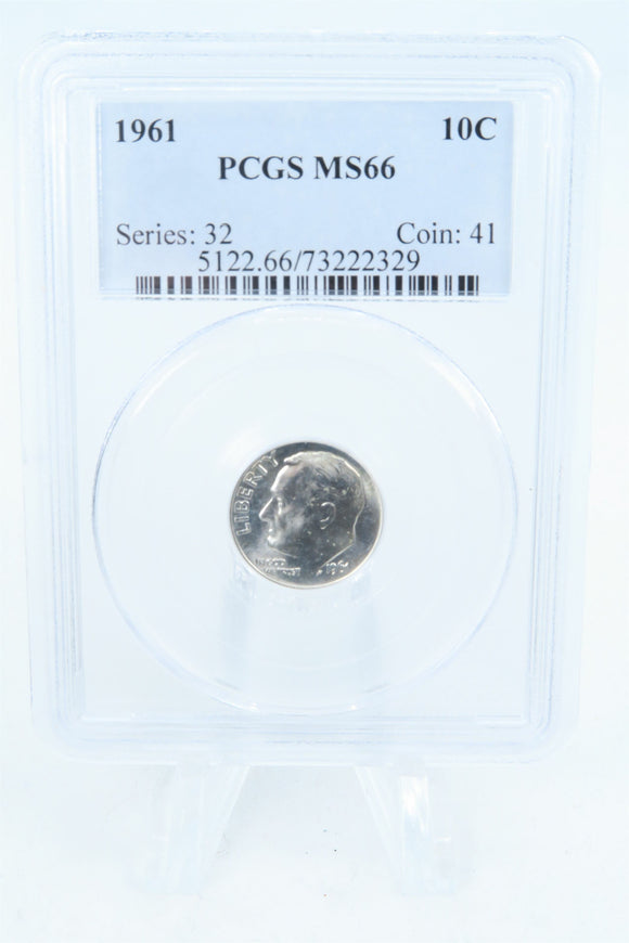 1961-P PCGS MS66 Roosevelt Dime Business Strike 10C