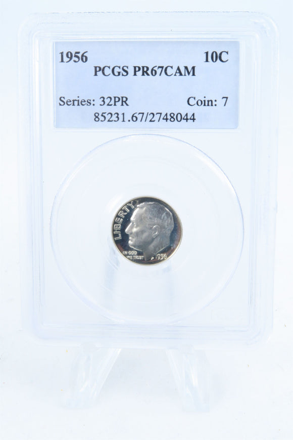 1956-P PCGS PR67CAM Roosevelt Dime Proof 10C