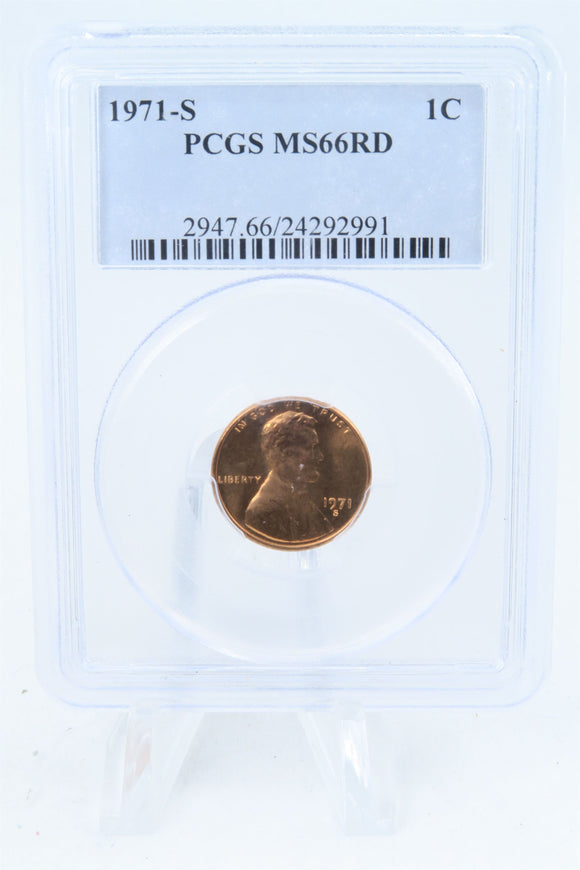 1971-S PCGS MS66RD Lincoln Memorial Cent Business Strike 1C