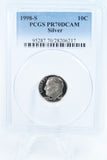 1998-S PCGS PR70DCAM Silver Roosevelt Dime Proof 10C