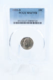 1955-D PCGS MS67FB Roosevelt Dime Business Strike 10C