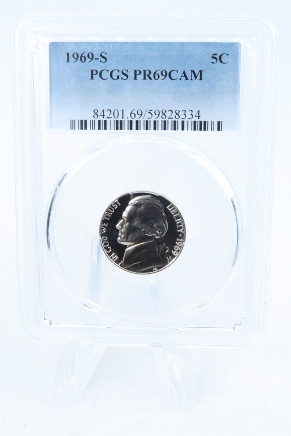 1969-S PCGS PR69CAM Jefferson Nickel Proof 5C