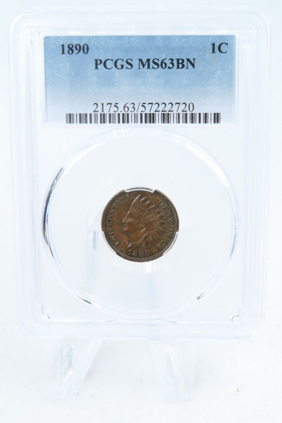 1890-P PCGS MS63BN Indian Cent Business Strike 1C