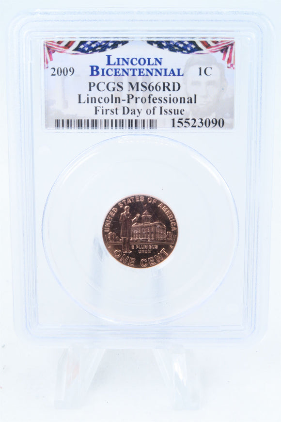 2009-P PCGS MS66RD Lincoln-Professional FDOI Cent Business Strike 1C