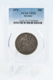 1874-P PCGS VF25 Liberty Seated Half Dollar Business Strike 50C
