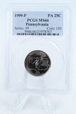 1999-P PCGS MS66 Pennsylvania State Quarter Business Strike 25C