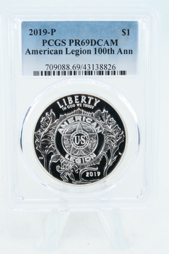 2019-P PCGS PR69DCAM American Legion Silver Modern Commemorative Dollar Proof